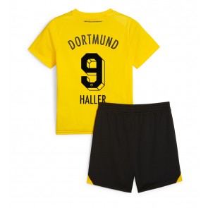 Borussia Dortmund Sebastien Haller #9 Hemmaställ Barn 2023-24 Kortärmad (+ Korta byxor)